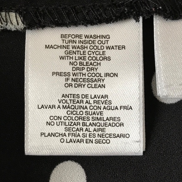 ANNE KLEIN Sleeveless Ploka Dot Blouse Black White Tie Front Womens Plus Size 2X - Picture 8 of 16